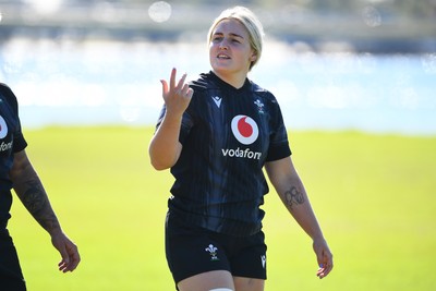 240725 - Wales Women Rugby Training at The Southport School, Southport - Alex Callender during a Wales Womens Rugby training session ahead of their first tour match against Australia