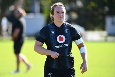 240725 - Wales Women Rugby Training at The Southport School, Southport - Abbie Fleming during a Wales Womens Rugby training session ahead of their first tour match against Australia
