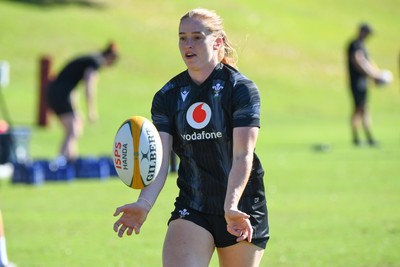 240725 - Wales Women Rugby Training at The Southport School, Southport - Lisa Neumann during a Wales Womens Rugby training session ahead of their first tour match against Australia