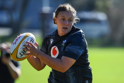 240725 - Wales Women Rugby Training at The Southport School, Southport - Lleucu George during a Wales Womens Rugby training session ahead of their first tour match against Australia