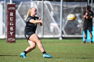 240725 - Wales Women Rugby Training at The Southport School, Southport - Seren Lockwood during a Wales Womens Rugby training session ahead of their first tour match against Australia