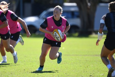 240725 - Wales Women Rugby Training at The Southport School, Southport - Seren Lockwood during a Wales Womens Rugby training session ahead of their first tour match against Australia