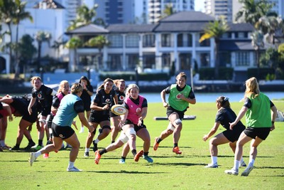 240725 - Wales Women Rugby Training at The Southport School, Southport - Alex Callender during a Wales Womens Rugby training session ahead of their first tour match against Australia