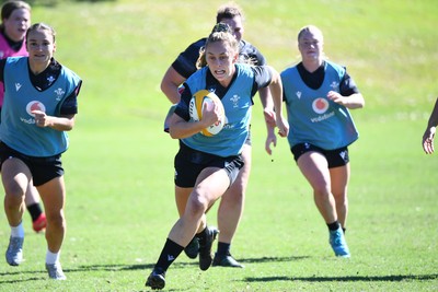 240725 - Wales Women Rugby Training at The Southport School, Southport - Hannah Dallavalle during a Wales Womens Rugby training session ahead of their first tour match against Australia