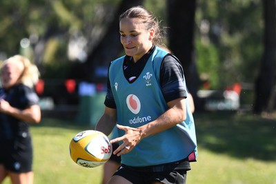 240725 - Wales Women Rugby Training at The Southport School, Southport - Jasmine Joyce during a Wales Womens Rugby training session ahead of their first tour match against Australia