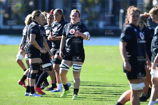 240725 - Wales Women Rugby Training at The Southport School, Southport - Abbie Fleming during a Wales Womens Rugby training session ahead of their first tour match against Australia