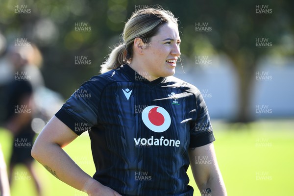 240725 - Wales Women Rugby Training at The Southport School, Southport - Gwen Crabb during a Wales Womens Rugby training session ahead of their first tour match against Australia