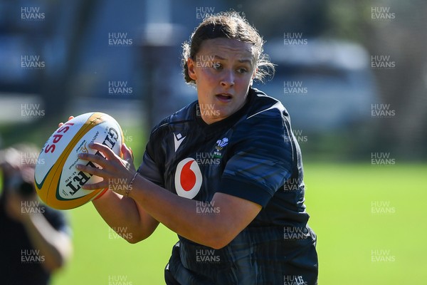 240725 - Wales Women Rugby Training at The Southport School, Southport - Lleucu George during a Wales Womens Rugby training session ahead of their first tour match against Australia