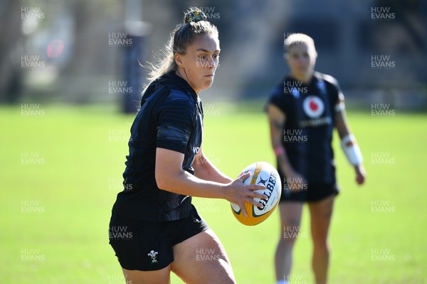 240725 - Wales Women Rugby Training at The Southport School, Southport - Hannah Dallavalle during a Wales Womens Rugby training session ahead of their first tour match against Australia