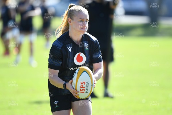 240725 - Wales Women Rugby Training at The Southport School, Southport - Catherine Richards during a Wales Womens Rugby training session ahead of their first tour match against Australia