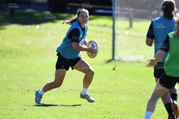 240725 - Wales Women Rugby Training at The Southport School, Southport - Jasmine Joyce during a Wales Womens Rugby training session ahead of their first tour match against Australia