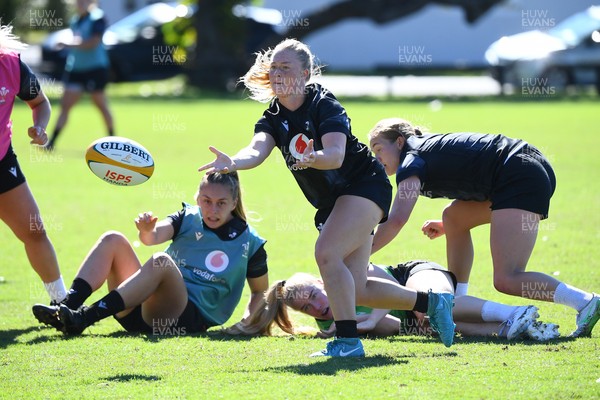 240725 - Wales Women Rugby Training at The Southport School, Southport - Seren Lockwood during a Wales Womens Rugby training session ahead of their first tour match against Australia