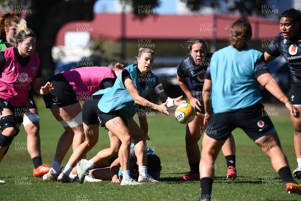 240725 - Wales Women Rugby Training at The Southport School, Southport - Keira Bevan during a Wales Womens Rugby training session ahead of their first tour match against Australia