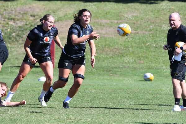 240725 - Wales Women Rugby Training at The Southport School, Southport - Bryonie King during a Wales Womens Rugby training session ahead of their first tour match against Australia