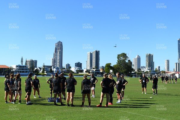 240725 - Wales Women Rugby Training at The Southport School, Southport - A general view of the Wales Womens Rugby training session at The Southport School ahead of their first tour match against Australia