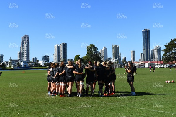 240725 - Wales Women Rugby Training at The Southport School, Southport - A general view of the Wales Womens Rugby training session at The Southport School ahead of their first tour match against Australia