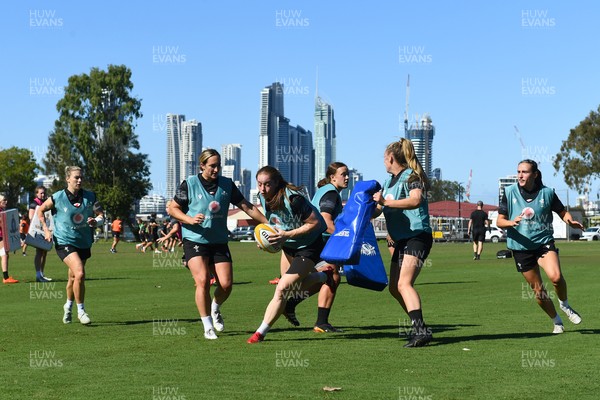 240725 - Wales Women Rugby Training at The Southport School, Southport - Lisa Neumann during the Wales Womens Rugby training session at The Southport School ahead of their first tour match against Australia