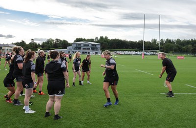 240823 - Wales Women Training session - The Wales Women’s team warm up during training session