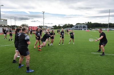 240823 - Wales Women Training session - The Wales Women’s team warm up during training session