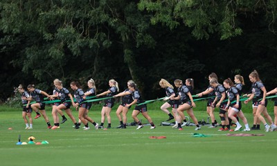 240823 - Wales Women Training session - The team go through conditioning session during training session