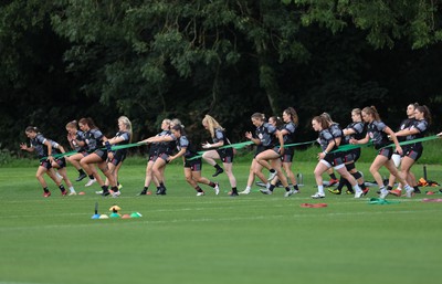 240823 - Wales Women Training session - The team go through conditioning session during training session