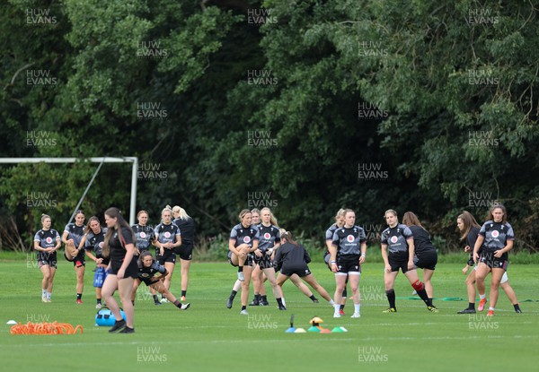 240823 - Wales Women Training session - The team go through conditioning session during training session
