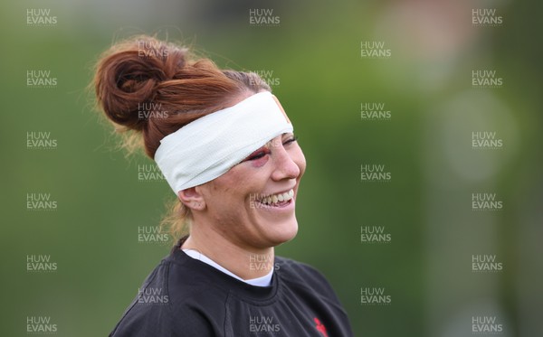 241023 - Wales Women Rugby Training Session - Georgia Evans during a training session ahead of their WXV1 match against New Zealand in Dunedin