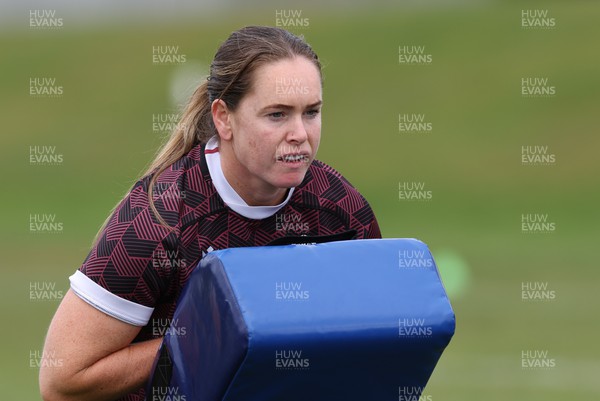 241023 - Wales Women Rugby Training Session - Kat Evans during a training session ahead of their WXV1 match against New Zealand in Dunedin