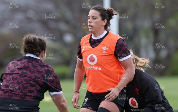 241023 - Wales Women Rugby Training Session - Sioned Harries during a training session ahead of their WXV1 match against New Zealand in Dunedin
