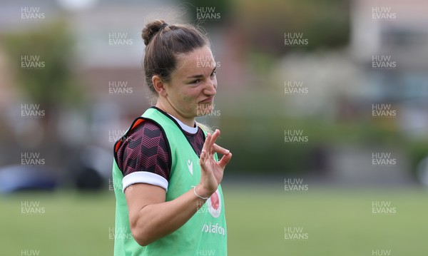 241023 - Wales Women Rugby Training Session - Jazz Joyce during a training session ahead of their WXV1 match against New Zealand in Dunedin