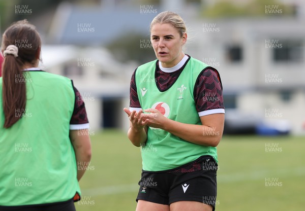 241023 - Wales Women Rugby Training Session - Carys Williams-Morris during a training session ahead of their WXV1 match against New Zealand in Dunedin