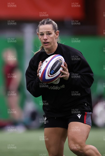 250324 - Wales Women Rugby Training Session  - Kerin Lake during training session ahead of the Guinness Women’s 6 Nations match against England