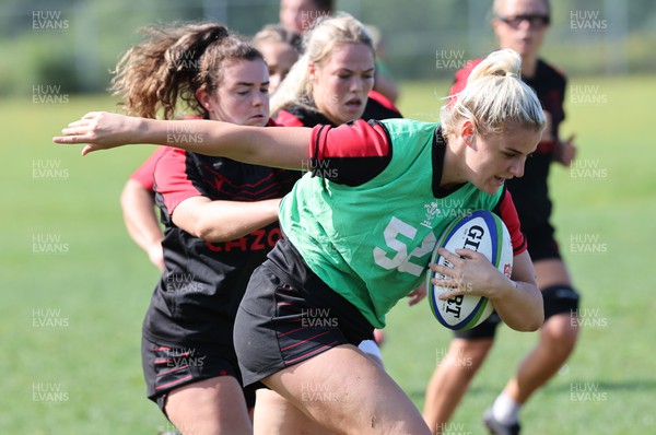 250822 - Wales Women Rugby Training Session - Carys Williams-Morris during a training session ahead of the match against Canada
