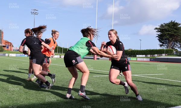 250923 - Wales Women Training Camp, North Wales - Carys Cox during a units training session at Stadium CSM in north Wales