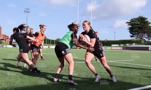 250923 - Wales Women Training Camp, North Wales - Carys Cox during a units training session at Stadium CSM in north Wales