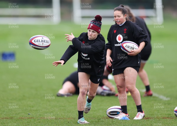 260324 - Wales Women Rugby Training Session - Keira Bevan during a training session   ahead of their 6 Nations match against England