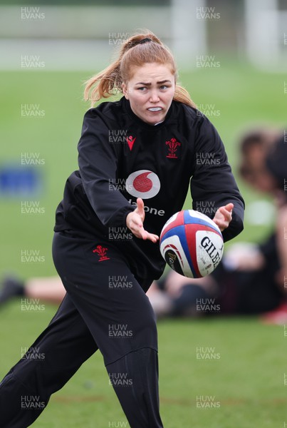 260324 - Wales Women Rugby Training Session - Niamh Terry during a training session   ahead of their 6 Nations match against England