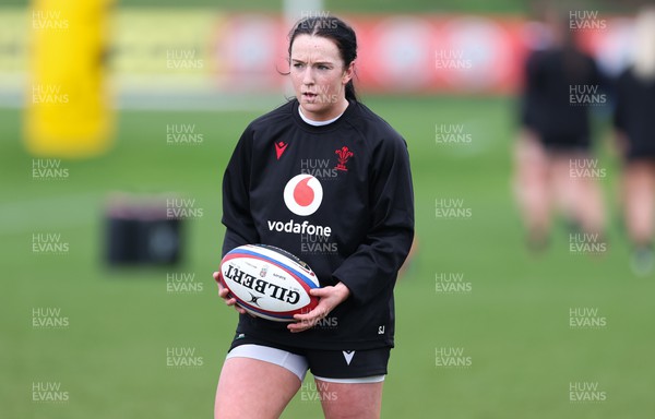 260324 - Wales Women Rugby Training Session - Sian Jones during a training session   ahead of their 6 Nations match against England
