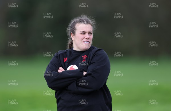 260324 - Wales Women Rugby Training Session - Carys Phillips during a training session   ahead of their 6 Nations match against England