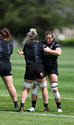 260625  Wales Women Rugby Training Session - Gwen Crabb and Alex Callender during training ahead of the Wales matches against Australia