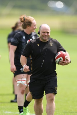 260625  Wales Women Rugby Training Session - Sean Lynn, Wales Women head coach during training ahead of the Wales matches against Australia