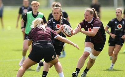 260625  Wales Women Rugby Training Session - Hannah Jones during training ahead of the Wales matches against Australia