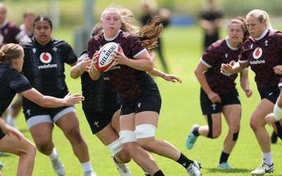 260625  Wales Women Rugby Training Session - Alaw Pyrs during training ahead of the Wales matches against Australia