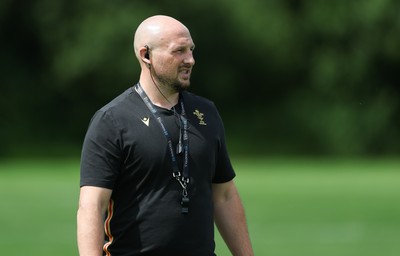 260625  Wales Women Rugby Training Session - Mike Hill, Wales Women forwards coach during training ahead of the Wales matches against Australia