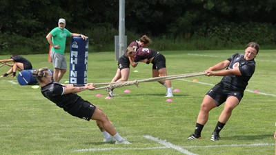 260625  Wales Women Rugby Training Session - Keira Bevan and Lleucu George during training ahead of the Wales matches against Australia