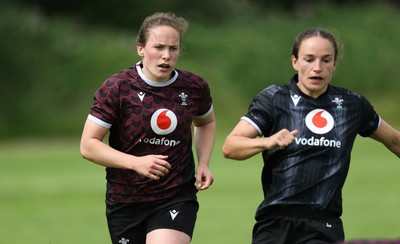 260625  Wales Women Rugby Training Session - Jenny Hesketh and Jasmine Joyce during training ahead of the Wales matches against Australia