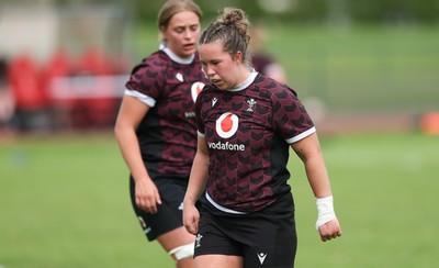 260625  Wales Women Rugby Training Session - Katherine Baverstock and Tilly Vucaj during training ahead of the Wales matches against Australia