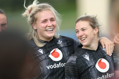260625  Wales Women Rugby Training Session - Alex Callender and Keira Bevan during training ahead of the Wales matches against Australia