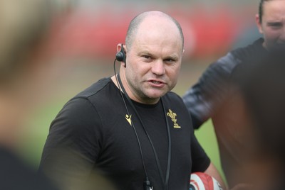 260625  Wales Women Rugby Training Session - Sean Lynn, Wales Women head coach during training ahead of the Wales matches against Australia