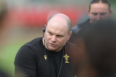 260625  Wales Women Rugby Training Session - Sean Lynn, Wales Women head coach during training ahead of the Wales matches against Australia